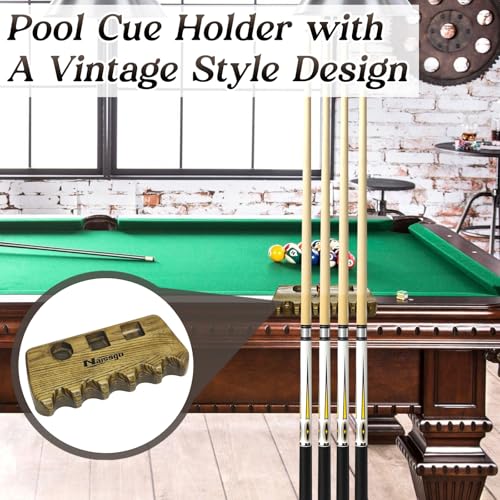 Cue Rest Cue Stick Holder Pool Cue Holder - style: Wood-5 Holes