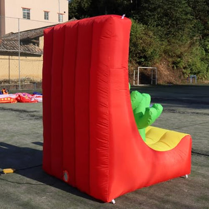 4 in 1 Inflatable Carnival Game Inflatable Sport Games Multi Sports Play Ring Toss Basketball Hoop Game for School Playground/Family/Team - style: Western hoop
