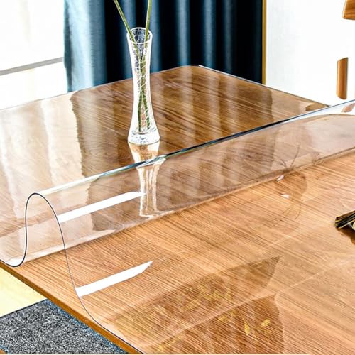Thick & Sturdy 0.06''/1.5mm Clear Mat for Hard Floors, Wood, Tile, or Carpet – Perfect for End Tables, Fridge, Office Desk, Chair, and Any Furniture Surface. Ideal for Home & Kitchen Use(12x''12'') - size: 12x''12''