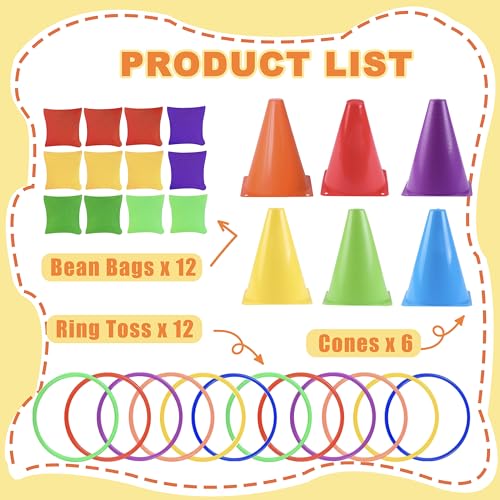 31Pcs 3 in 1 Outdoor Ring Toss Throwing Game | Portable Yard Leisure Game for Adult Gathering, Patio & Backyard Party Use, Suitable for Ages 13 and Up