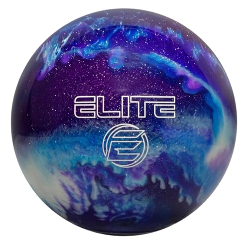 ELITE Star Polyester Bowling Ball - Customizable with Basic Drilling & Engraving Options - Great for Spare Shooting, League, Straight Bowlers - Beginner Entry Level - color: Purple/Royal/Silver Pearl, size: 13 lbs