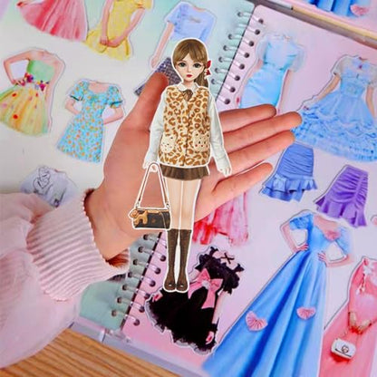 Magnetic Dress Up Dolls, Magnetic Doll Dress Up Kits Magnetic Paper Dolls Pretend Play Set for Girls Ages 4 Years and Up Kids Travel Activities Road Trip Car Ride Interactive Learning Imagine Gift - style: M Set