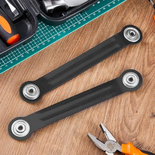 MorningRo 8 Pack Glider Bearing Arm Bracket Patio Glider Parts Replacement Hardware Rocker Parts, Bracket Hardware-9" Length, 7-1/2" Between Mounting Holes and Bolt Hole Diameter 1/4" (Black) - color: Black