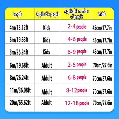 Teamwork Games Adult Kids Playing Run Mat, Indoor Outdoor Wild Day Carnival Game Party Rolling Run Mat (Size : Adult-6M) ()