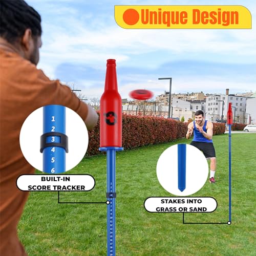 Juegoal Outdoor Flying Disc Game Set, Yard Games Set, Outside Fun Disc Toss Game for Beach Lawn Backyard Park Camping - style: Regular
