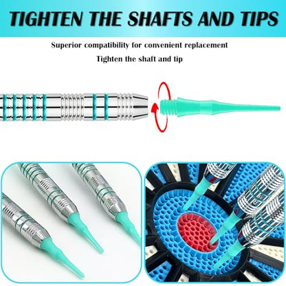 2BA Thread Plastic Tip Dart Points100 Pcs Plastic Tip Darts Soft Dart Tips Replacement Dart Accessories Thread Dart Tips Plastic Points for Tip Darts Soft Tip Dart Tips