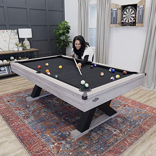 American Legend Billiard Table with Rustic Wood Finish - color: Brown