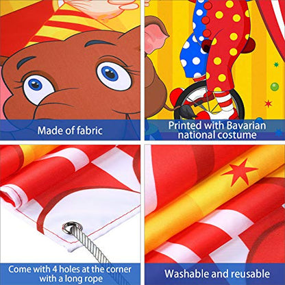 Blulu Carnival Backdrops for Party Circus Decorations 59 x 51 Inch Carnival Photo Door Banner Circus Theme Banner Photo Props Large Backdrop for Decorations Games Supplies