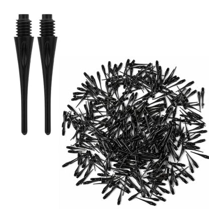 300 Pack 2BA Thread Soft Dart Tips, Durable Nylon Replacement Dart Points Break Resistant Soft Tip Darts Accessories Set for Electronic Dartboards (Black)