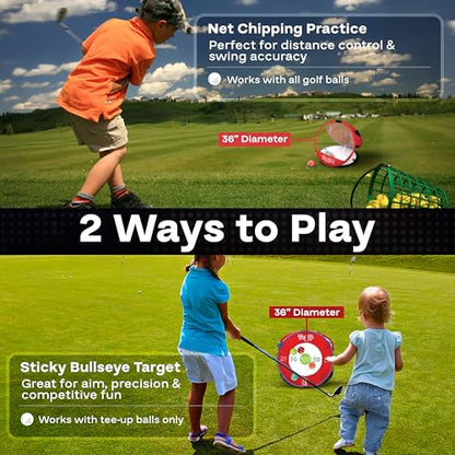 PGA Tour Golf Practice Aids By Golfgen: Premium Chipping Nets, Putting Rings, & Targets, Indoor & Outdoor Training, Improve Accuracy & Control, Master Putting and Chipping, Portable for On The Go