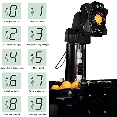Table Tennis Robot/Ping Pong Ball Machine,Automatic Table Tennis Machine for Training/Tabletop Table Tennis Games with Customize Spin, Frequency, Ball Speed,Landing, Height - color: Q8-PRO Advanced Edition