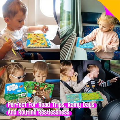 SpriteGru Dry Erase Mazes Game Pad, 30 Mazes Reusable & Erasable Book, Fun Brain Challenge Games Interesting Educational Toy and Learning Tool for Road Trip Airplane Travel - style: Maze