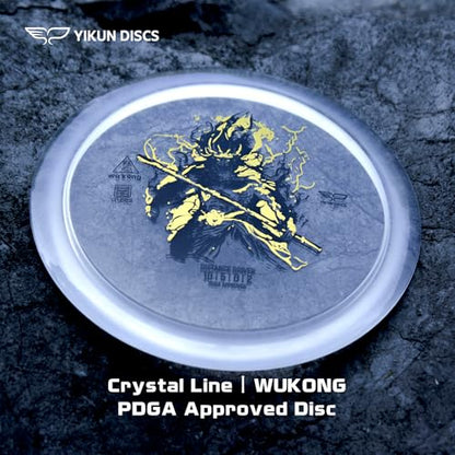 Yikun Disc Golf| Pro Worlds 2025 Limited Edition | Fairway-Distance Hybrid Disc | Max 100m+ Flights for All Skill Levels | Late-Turn Glide & Reliable Fade | PDGA Approved 170-176g - color: Transparent