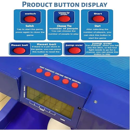 Family Bowling Game,Home Indoor Bowling Ball Console,with Automatic Reset, Lighting,LED Scoreboard & Simulation Sound,for Children and Adults Interactive Game - size: 6.56FT