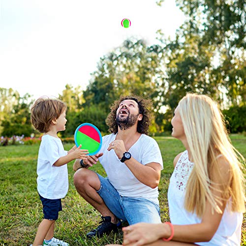 Toss and Catch Ball Set Kids Toys, Beach Toys, Yard Games, Outdoor Toys for Kids Ages 3-12, Upgraded Camping Games Paddle Ball Games for Kids, Adults and Family