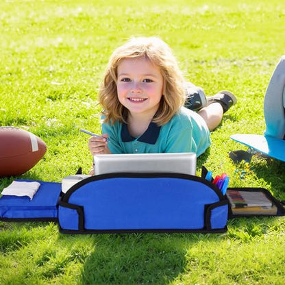 Kids Travel Tray for Airplane - Toddler Car Seat Table Tray, Road Trip Essentials for Boys & Girls, Carseat Lap Desk for Kids Road Trip Activities(Navy Blue) - color: Navy Blue