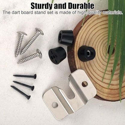 Dartboard Mounting Bracket Kit, Dart Board Hanging Kit for Wall Dartboard Holder Hanger Screw Hook Set Dart Games Accessories
