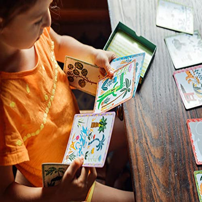 eeBoo: Volcano Island Create a Story Pre-Literacy Cards, 36 Cards with Colorful Characters, Encourages Imagination, for Ages 3 and up - style: Create a Story