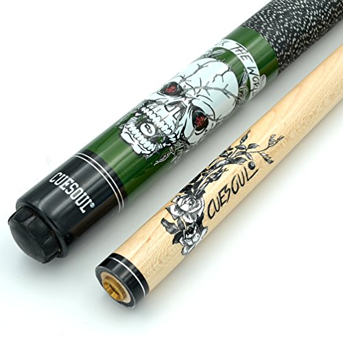 CUESOUL 58 inch 1/2 Maple Pool Cue Stick Kit-Rockin Series - color: G206, size: 21oz