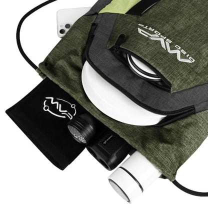 MVP Disc Sports Drawstring Backpack Bag (Choose Your Favorite Color) - color: Dark Green/Light Green