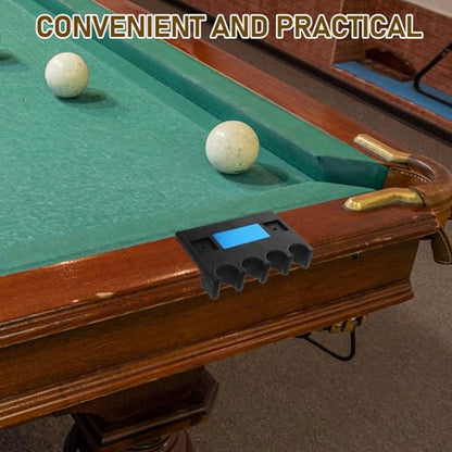 Cabilock 2pcs Wall Mounted Pool Cue Rack Holder with 4-hole Weighted Design and Non-slip Pads, Billiards Accessories Organizer for Game Rooms and Professional Pool Table Storage