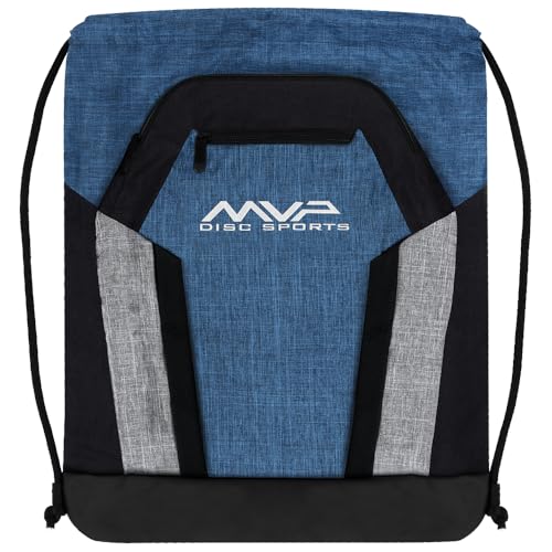 MVP Disc Sports Drawstring Backpack Bag (Choose Your Favorite Color) - color: Blue/Gray
