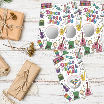 50 Pcs Dance Sing & Play Scratch off Game Cards, Musical Instruments Scratch Cards for Music Birthday Party, Back To 80s 90s Party Supplies, Dancing Activity Lottery Prize Raffle Ticket - color: Multi