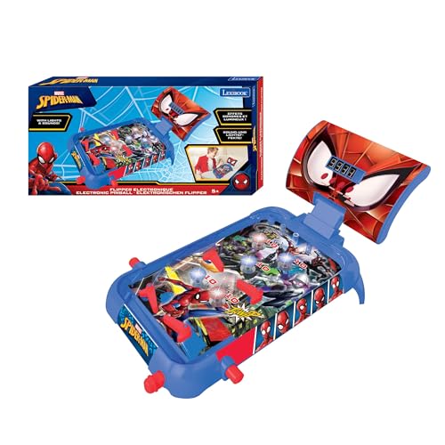 LEXiBOOK Marvel Spider-Man, Table Electronic Pinball, Action and Reflex Game for Children and familiy, LCD Screen, Light and Sound Effects, Blue/red, JG610SP - style: Spider-Man