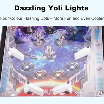 Tabletop Pinball Machine, Classic Pinball Toy with Lights, Sounds and Scoreboard, Puzzle Games, for Kids and Adults