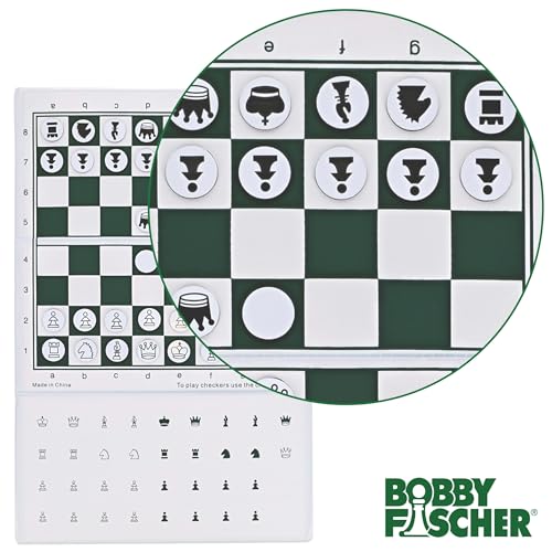 Bobby Fischer Mini Magnetic Pocket Chess Set - Travel - 6 x 3.25 by WE Games