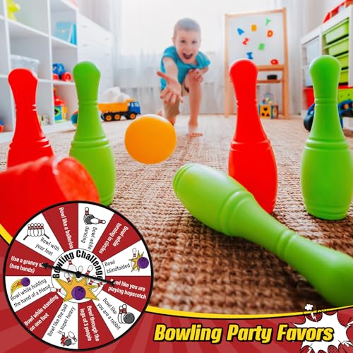 HyDren Bowling Challenge Game Spinner for Mini Party Favors Bowling Birthday Party Favors Birthday Supplies for Boys Girls