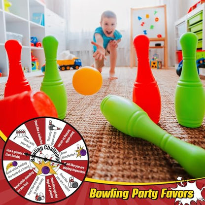HyDren Bowling Challenge Game Spinner for Mini Party Favors Bowling Birthday Party Favors Birthday Supplies for Boys Girls