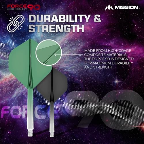 Mission Force 90 - New Moulded Flight & Shaft System - Clear - Standard No2 - size: short