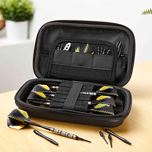 Casemaster Sentinel Dart Case, Holds 6 Steel Tip or Soft Tip Darts Fully Assembled, Hard Shell EVA Case with Foam, Water Resistant, Galaxy - color: Galaxy