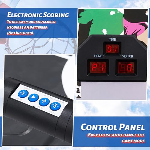 Foldable Electronic Dual Basketball Arcade Game,Double Shot 2 Player, 8 Game Options w/4 Balls LED Scoring System & Indoor Basketball Game for Youth, Adults