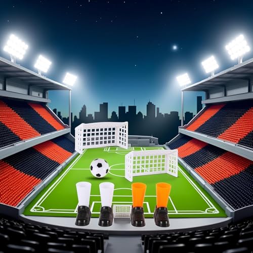 Finger Soccer Game Set with 2 Goals, Mini Table Football Game for Fans Club Sports Bar and Home Party