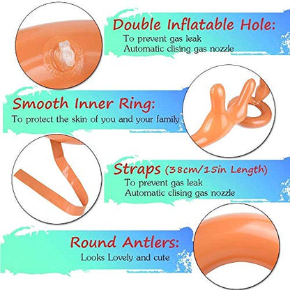 3 Pack Easter Inflatable Easter Games Set, 18 Pieces Inflatable Reindeer Antler Ring Toss Party Game for Kids Adults Family, Indoor Outdoor Ring Toss Toys Gifts Easter Party Favors Carnival Games - style: style 2
