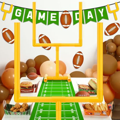 VioraWhite 2 Pcs Football Party Decoration 19.69" x 11.81" Plastic Football Goal Centerpiece Soccer Goal Post Field Post Decoration for Game Day Soccer Theme Party Decor - style: 19.69" X 11.81"
