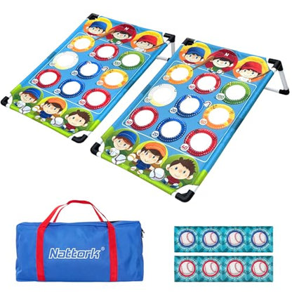 Bean Bag Toss Game Cornhole Set Outdoor Toys,8 Cornhole Bean Bags and Carrying Case,Indoor Outdoor Games,Camping Travel Accessory
