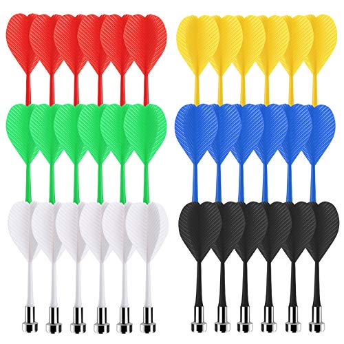 Accmor Magnetic Darts, Magnetic Darts Replacement for Magnetic Dartboard - color: 36 Pack-Red, White, Black, Blue, Yellow, Green