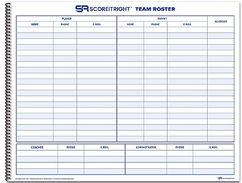 Score It Right Volleyball Scorebook – 24 Match Spiral Volleyball Scorebook with Season Totals and Team Roster Sheet – Premium Paper Volleyball Score Sheet for Rally Scoring and Detailed Instructions