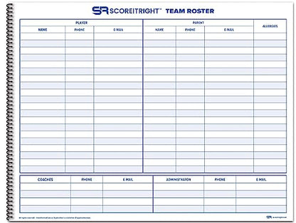 Score It Right Volleyball Scorebook – 24 Match Spiral Volleyball Scorebook with Season Totals and Team Roster Sheet – Premium Paper Volleyball Score Sheet for Rally Scoring and Detailed Instructions