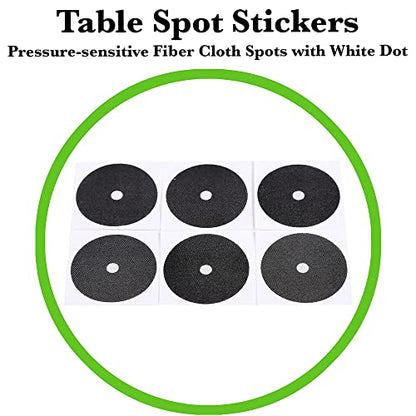 JAPER BEES Billiard Pool Balls with Triangle Ball Rack, Cue Chalks, Table Spot Stickers & Tip Replacements - Pool Table Accessories