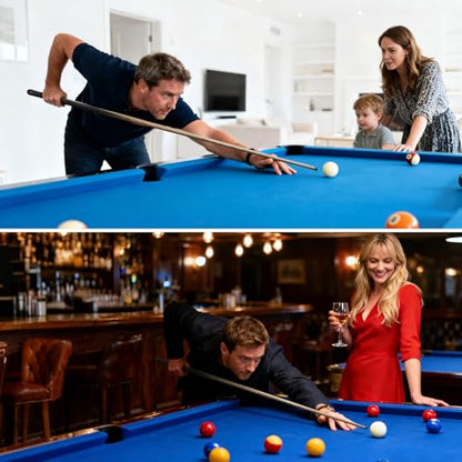 AKLOT Pool Cues Sticks, 57" /36" Billiard Cues Sticks 13/12mm Tip One Piece Wood Pool Cue with 20/12oz Pool Sticks for Adults Beginners Small Spaces Bar - size: Black Pool Cues Set of 4