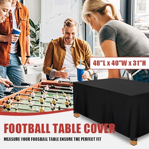 Foosball Table Cover compatible with Best Choice,48in Waterproof 210D Football Table Cover Outdoor Waterproof with 4 Windproof Buckles & Handle,48"L x 40"W x 31"H(Only Cover)