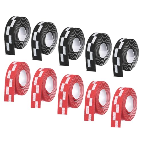 M METERXITY 10 Pack Ping Pong Edge Tape - EVA Table Tennis Side Protective Tape Apply to Cover Racket Edge Daily Use (18" Long, Red)