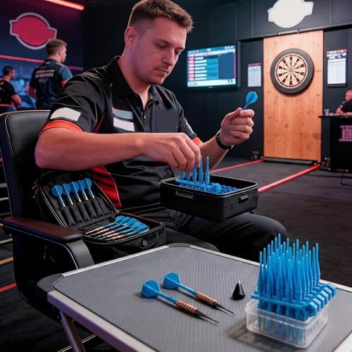 Foilswirl 60 Pcs 2ba Electronic Dart Tips Plastic Dart Tips - Universal Plastic Soft Tip Points - color: Blue