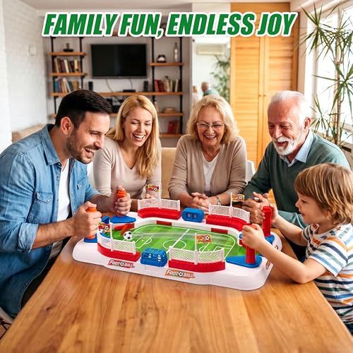Soccer Board Game for Kids: Mini Table Top Football Indoor Games, Pinball Machine for Boys 5 6 7 8-12 Years Old, Interactive Tabletop Foosball Toys Birthday Sports Gifts