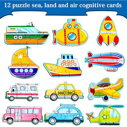 Magnetic Puzzles for Kids Ages 3-5, Travel Toddler Car Puzzles | Magnetic Activity Toy for Boys & Girls, Preschoolers and Kids, Magnetic Learning Gift for Road Trip - style: Traffic