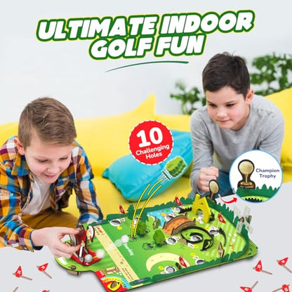 Smartivity DIY Mini Golf STEM Kit for Kids Ages 6-12 | Build Your Own 10-Hole Course with Mechanical Golfer | 3 Levels | Learn Angles, Momentum & Rack and Pinion | Birthday Gift for Boys & Girls - style: Mini Golf